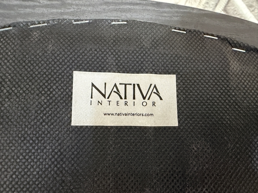 Nativa Interiors Custom Upholstered Dining Armchair In Edelman Iridescent Purple Leather 22'W X 22'D X 32.5'H [Photo 8]