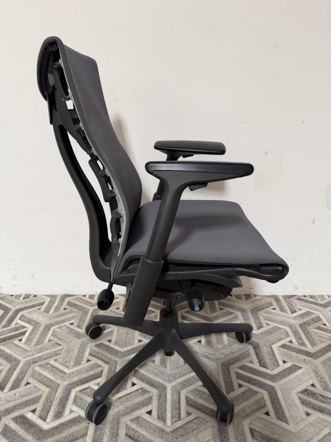 Herman Miller Embody Ergonomic Office Task Chair In Charcoal Rhythm Fabric 43.5'H [Photo 2]