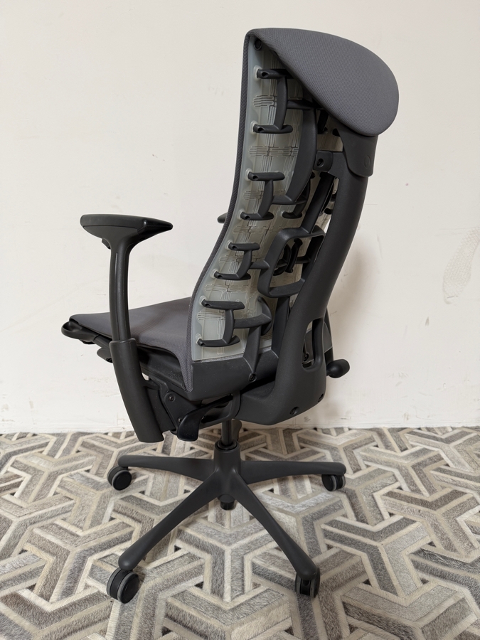 Herman Miller Embody Ergonomic Office Task Chair In Charcoal Rhythm Fabric 43.5'H [Photo 8]