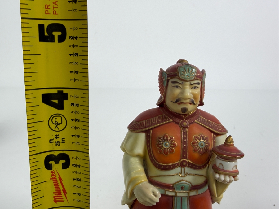 Vintage Toshikane Arita Porcelain Figurine of Bishamonten 4.5H [Photo 6]