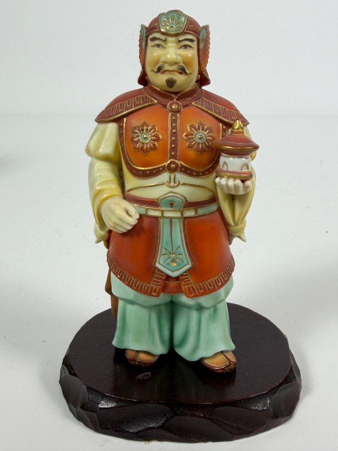 Vintage Toshikane Arita Porcelain Figurine of Bishamonten 4.5H [Photo 2]