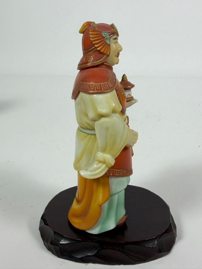 Vintage Toshikane Arita Porcelain Figurine of Bishamonten 4.5H [Photo 3]