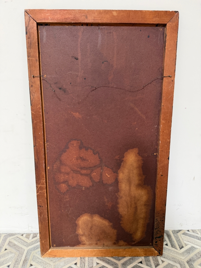 Just Added - Original Spanish Flamenco Dancer Oil Painting On Board Signer Lower Right Signature Illegible In Vintage Wooden Frame [Photo 13]