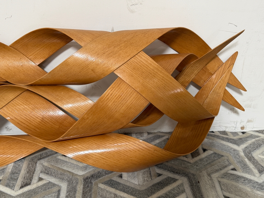 Just Added - Renee Dinauer Bentwood Wooden Wall Sculpture 95'L X 17'H X 7'D Retail $2,500 [Photo 4]