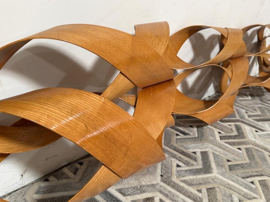 Just Added - Renee Dinauer Bentwood Wooden Wall Sculpture 95'L X 17'H X 7'D Retail $2,500 [Photo 6]