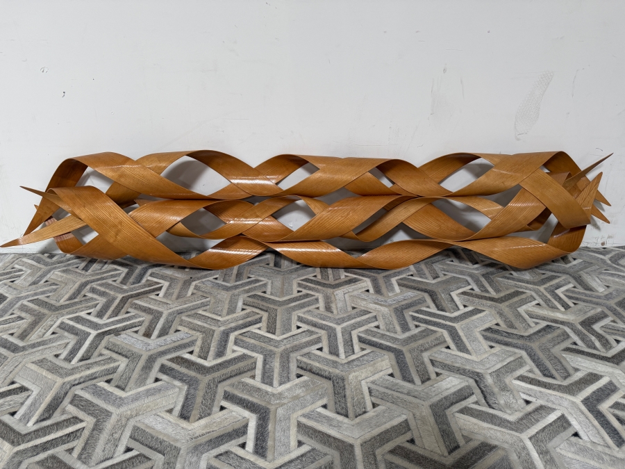 Just Added - Renee Dinauer Bentwood Wooden Wall Sculpture 95'L X 17'H X 7'D Retail $2,500