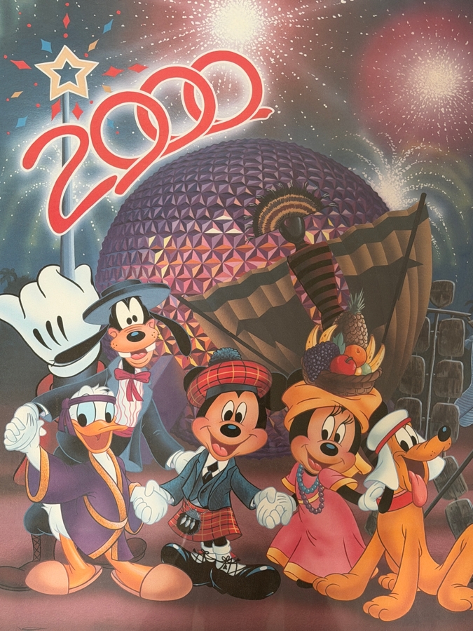 Just Added - 'Celebrate the Future, Hand in Hand' Walt Disney World Millennium Celebration Limited Edition Commemorative Lithograph With COA Framed [Photo 3]