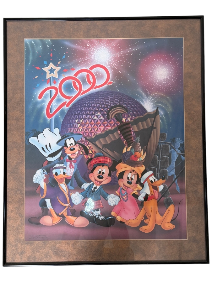 Just Added - 'Celebrate the Future, Hand in Hand' Walt Disney World Millennium Celebration Limited Edition Commemorative Lithograph With COA Framed