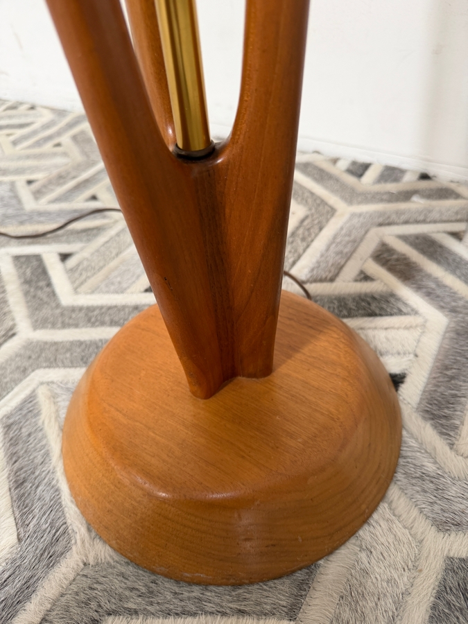 Just Added - Mid-Century Modern Adrian Pearsall Walnut Floor Lamp - Shade Is Damaged 57'H [Photo 7]