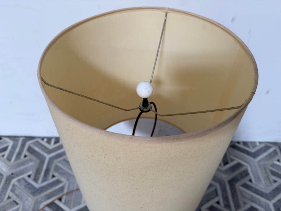 Just Added - Mid-Century Modern Ceramic Table Lamp with Walnut Accents 35'H [Photo 6]