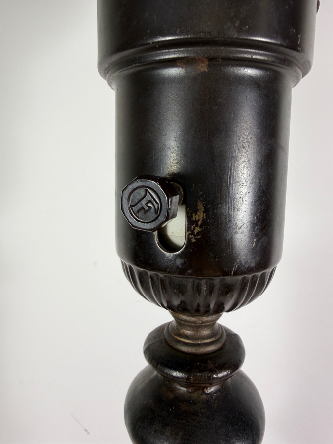 Just Added - Vintage Frederick Cooper Metal Floor Lamp With Applied Lion Heads 37'H [Photo 9]