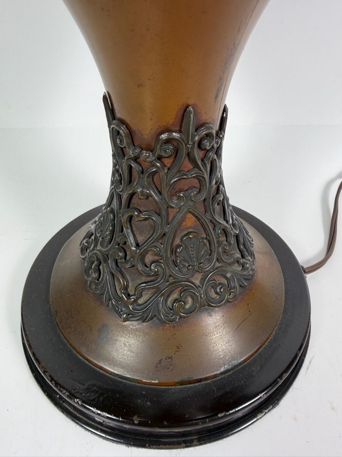 Just Added - Vintage Frederick Cooper Metal Floor Lamp With Applied Lion Heads 37'H [Photo 11]