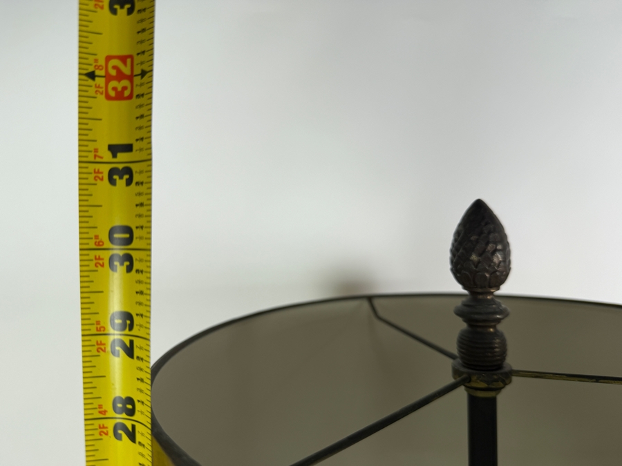Just Added - Vintage Metal Ram's Head & Hoof Table Lamp with Damaged Shade 30'H [Photo 13]