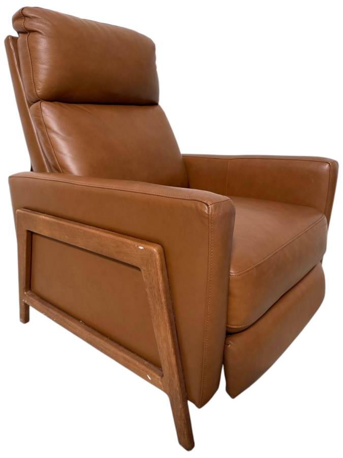 Just Added - Contemporary Leather Manual Push Back Reclining Chair