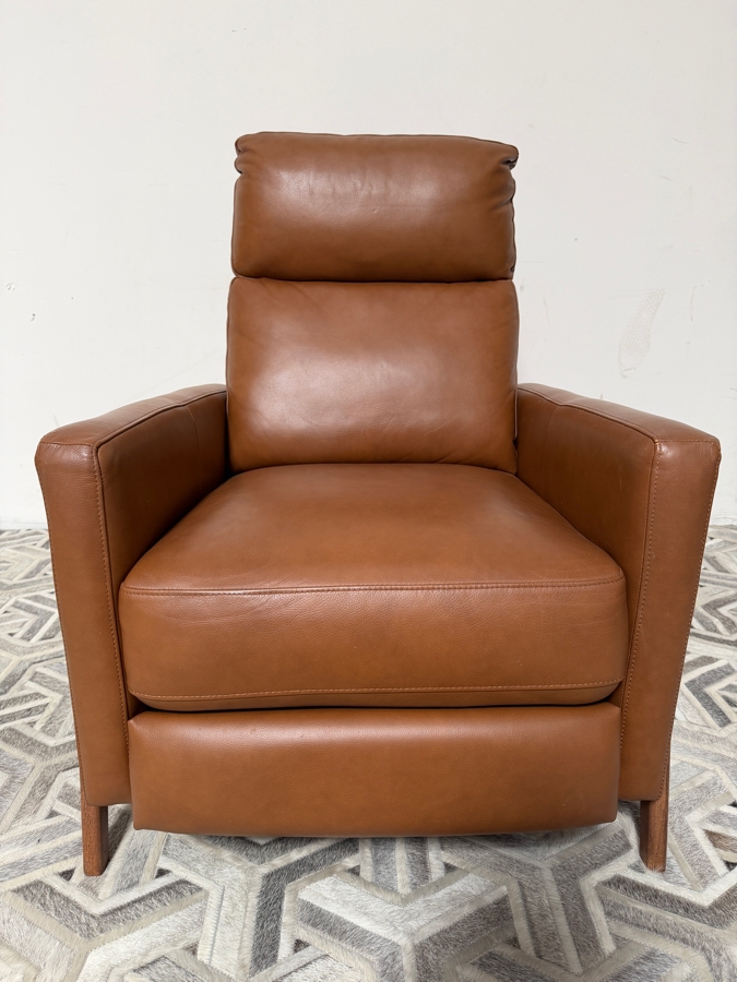 Just Added - Contemporary Leather Manual Push Back Reclining Chair [Photo 4]