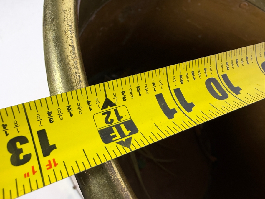 Just Added - Vintage Copper and Brass Handled Coal Bucket 12.5W X 12.5H [Photo 7]