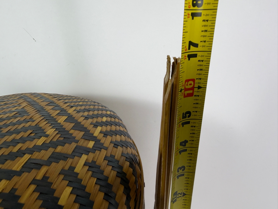Just Added - Vintage Woven 3-Tier Tiffin Sewing Basket Filled with Sewing Supplies - See Photos 14.5W X 17H [Photo 13]