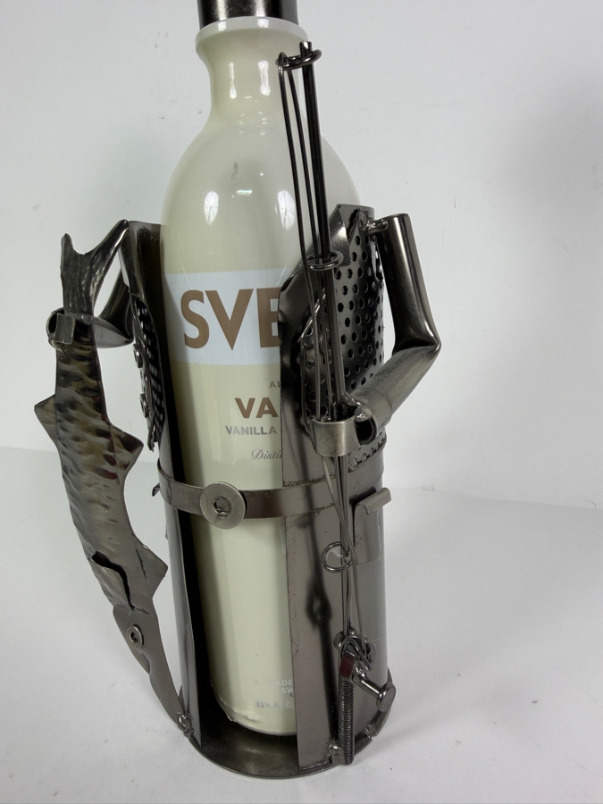 Just Added - Fisherman Wine Bottle Holder Waiter 14H [Photo 4]