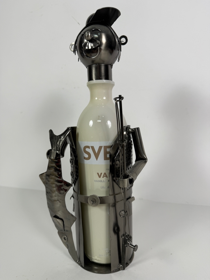 Just Added - Fisherman Wine Bottle Holder Waiter 14H [Photo 5]