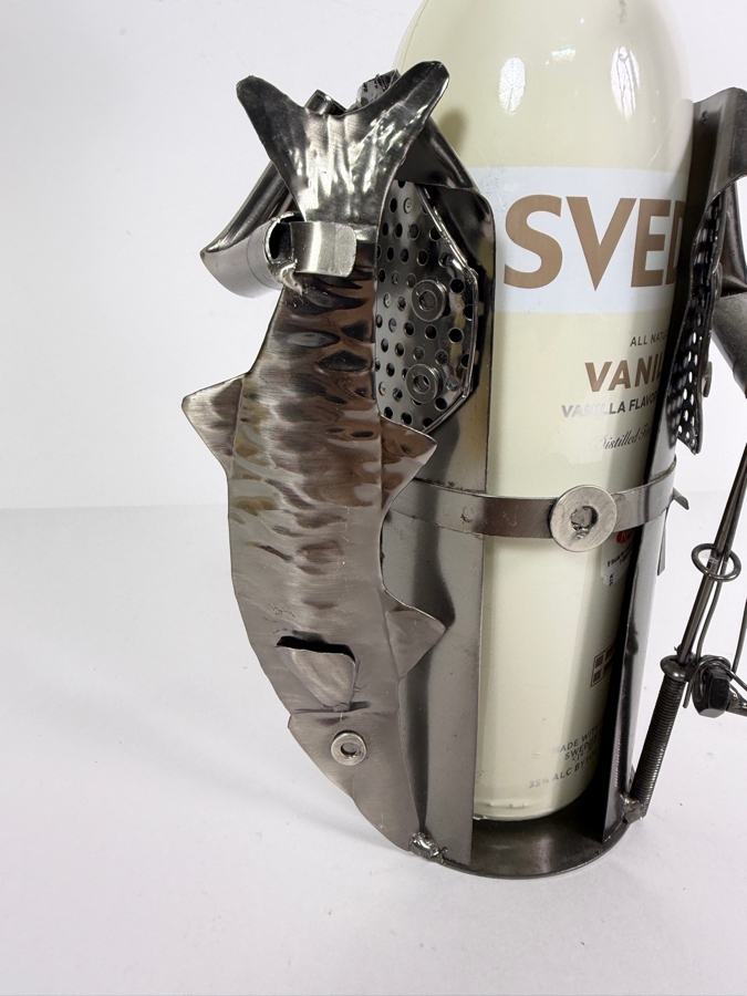 Just Added - Fisherman Wine Bottle Holder Waiter 14H [Photo 3]