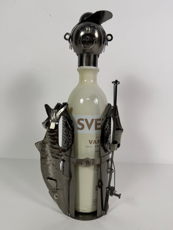 Just Added - Fisherman Wine Bottle Holder Waiter 14H [Photo 2]