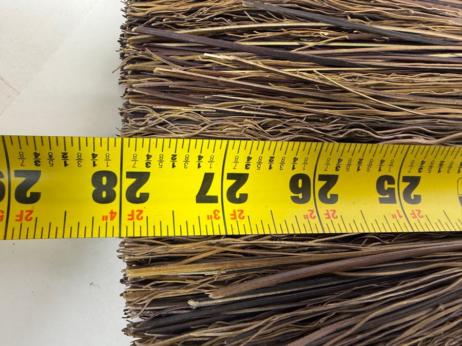Just Added - Vintage Twig Hearth Whisk Broom with Wooden Handle 28'L [Photo 6]