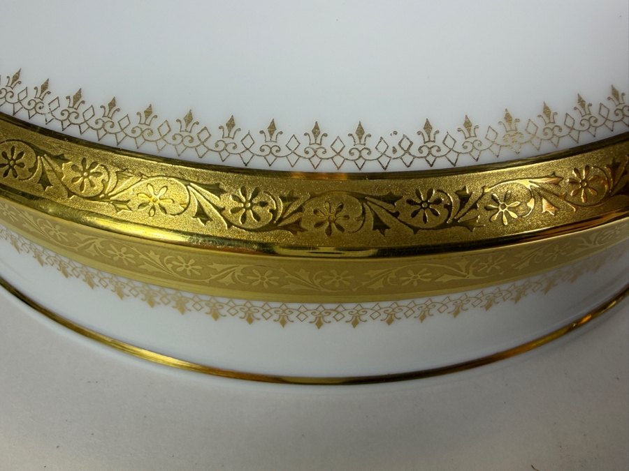 Just Added - Large Limoges France Porcelain Hand Painted Lidded Box 8.25W X 3H [Photo 5]