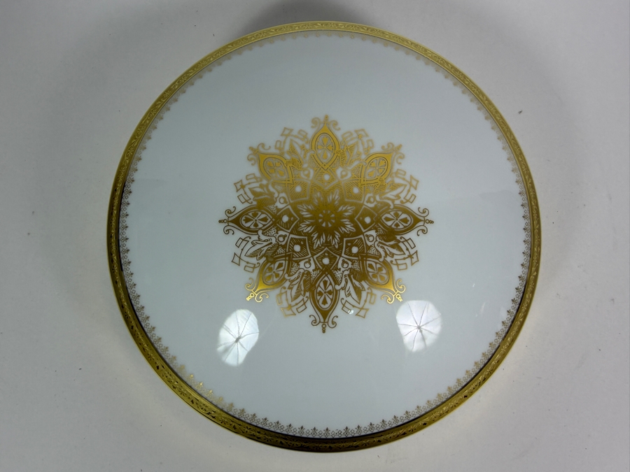 Just Added - Large Limoges France Porcelain Hand Painted Lidded Box 8.25W X 3H [Photo 6]
