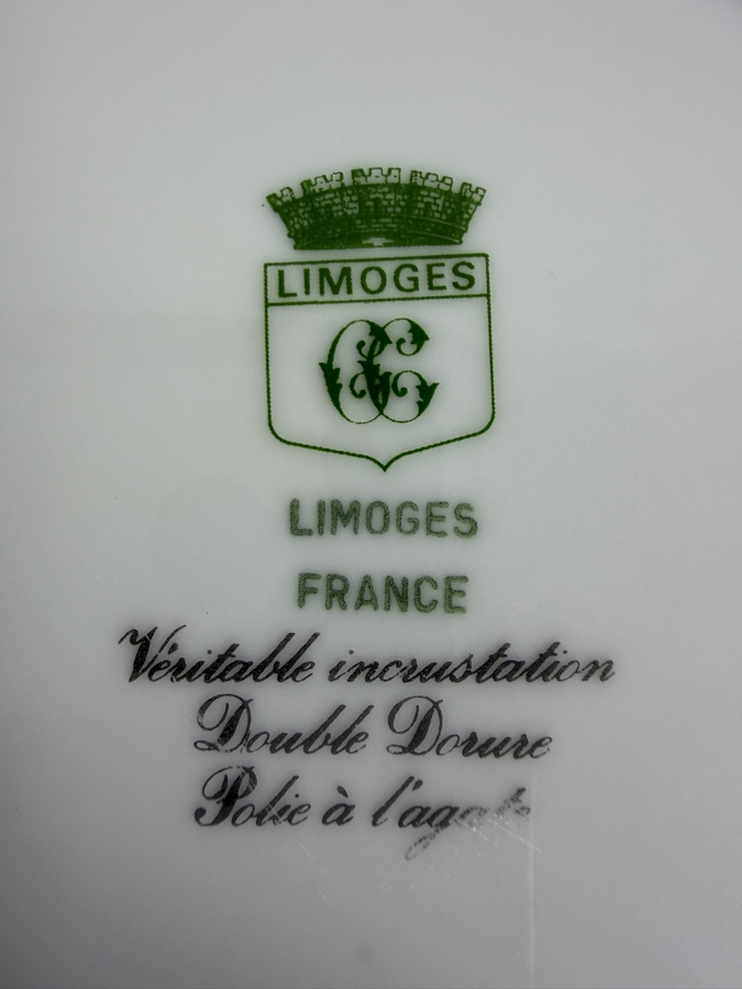 Just Added - Large Limoges France Porcelain Hand Painted Lidded Box 8.25W X 3H [Photo 10]