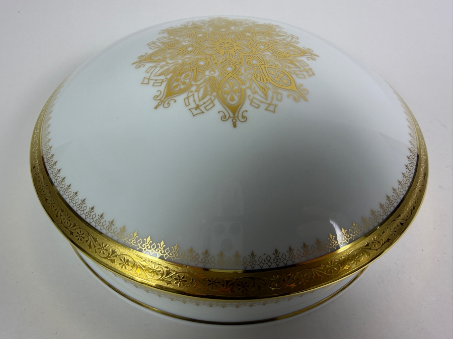 Just Added - Large Limoges France Porcelain Hand Painted Lidded Box 8.25W X 3H [Photo 4]