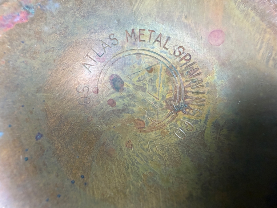 Just Added - Vintage Atlas Metal Spinning Co Copper Bowl 8.75W X 6.5H [Photo 7]