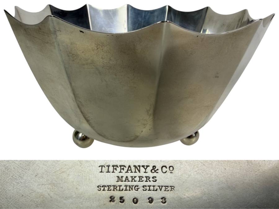 Just Added - Tiffany & Co. Sterling Silver Tri-foot Modernist Bowl 456.0g ($1,030 Melt Value)