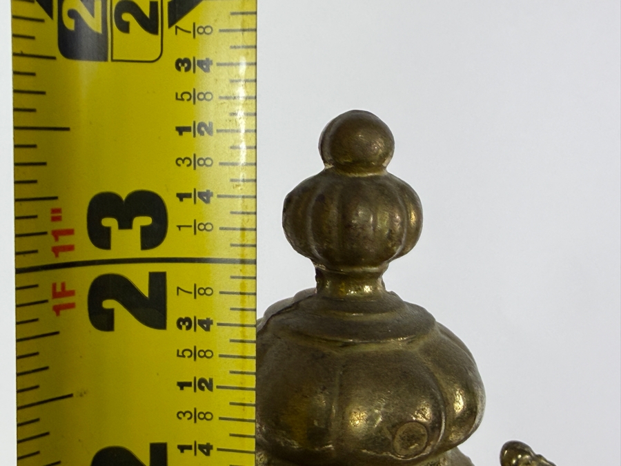 Just Added - 20th Century Ornate Italian Brass Mantel Clock - Not Working 13.5W X 7D X 23.5H [Photo 15]