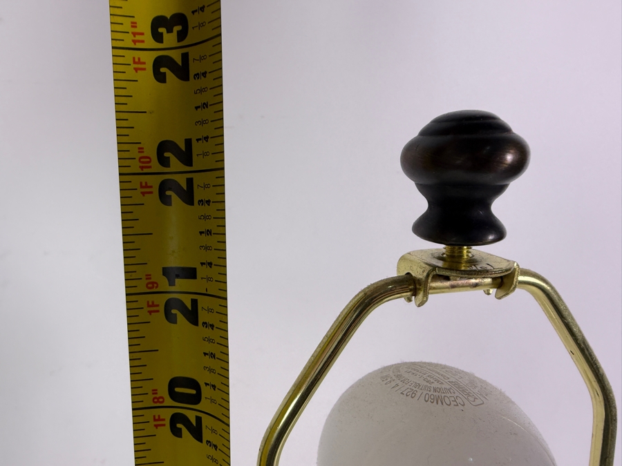 Just Added - Double-gourd White Ceramic Table Lamp 22'H [Photo 6]