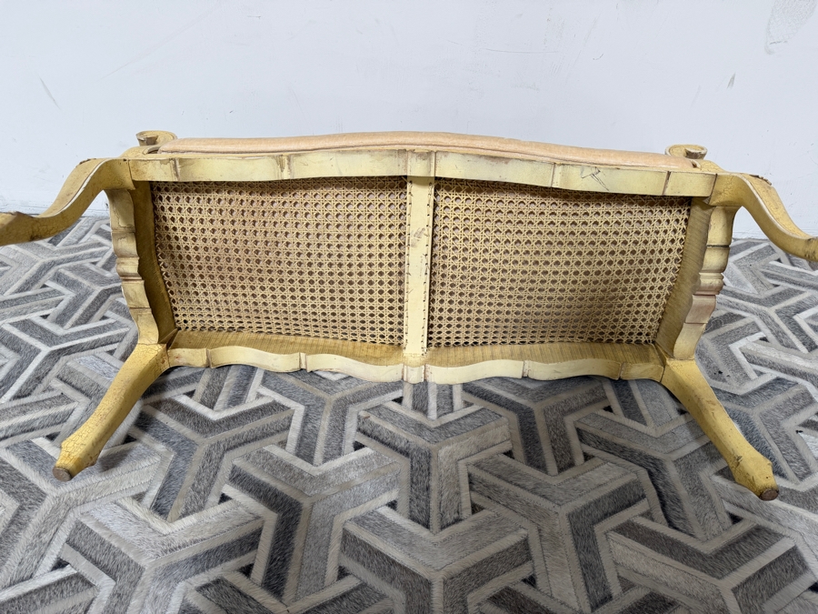 Just Added - Vintage French Louis XV Style Bench with Upholstered Needlepoint Seat 42W X 15D X 22H [Photo 7]