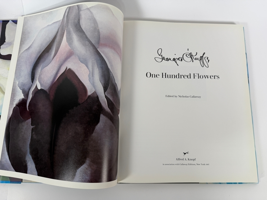 Just Added - First Edition Hardcover Book Georgia O'Keeffe: One Hundred Flowers 13.5 X 16.5 [Photo 4]
