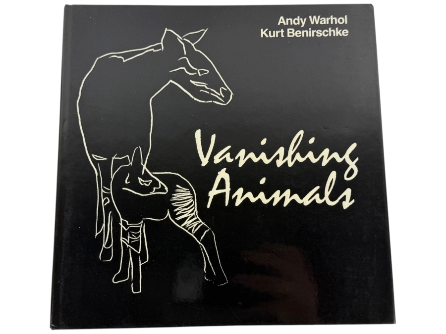 Just Added - SIGNED 1986 First Edition Hardcover Book Vanishing Animals with Artwork by Andy Warhol (1928-1987) and Text by Kurt Benirschke (1924-2018) Signed by Kurt Benirschke