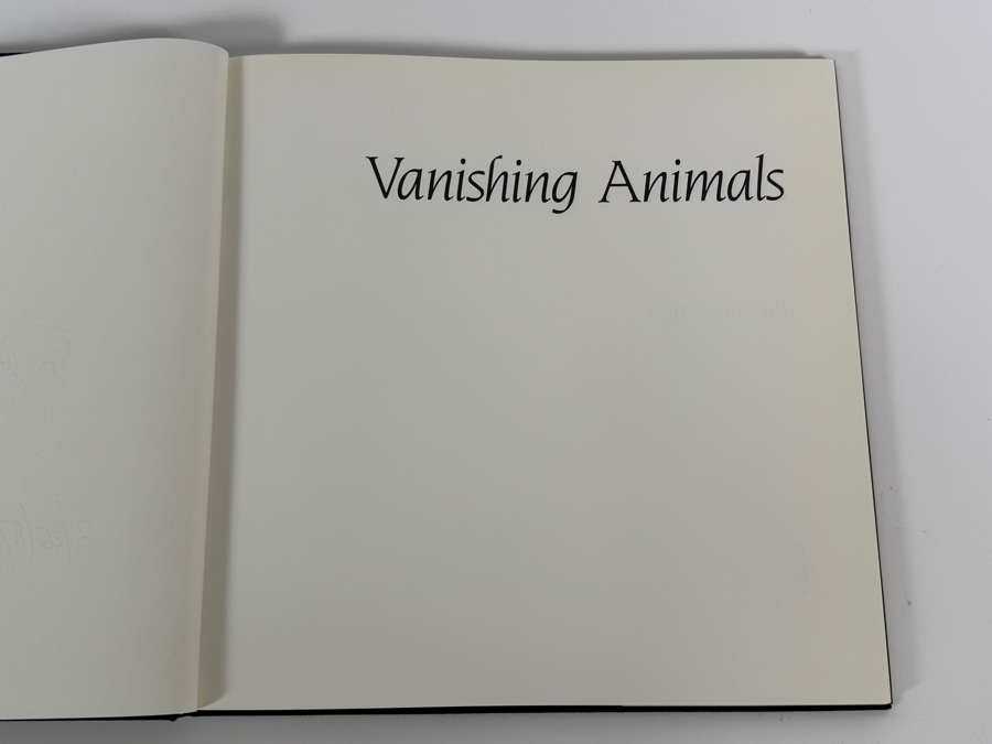 Just Added - SIGNED 1986 First Edition Hardcover Book Vanishing Animals with Artwork by Andy Warhol (1928-1987) and Text by Kurt Benirschke (1924-2018) Signed by Kurt Benirschke [Photo 3]