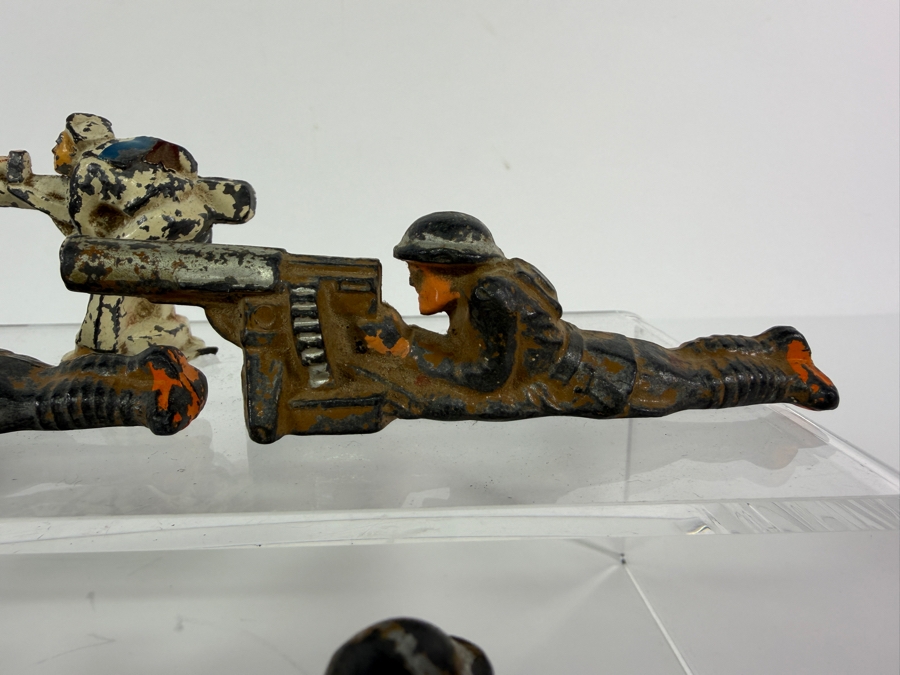 Just Added - Vintage World War I Metal Toy Soldiers Manufactured by Manoil and Barclay 1920s/30s with Several Gas Mask Soldiers 3'H [Photo 11]