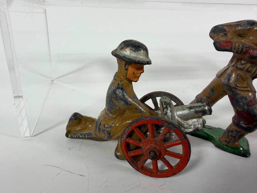 Just Added - Vintage World War I Metal Toy Soldiers Manufactured by Manoil and Barclay 1920s/30s with Several Gas Mask Soldiers 3'H [Photo 8]