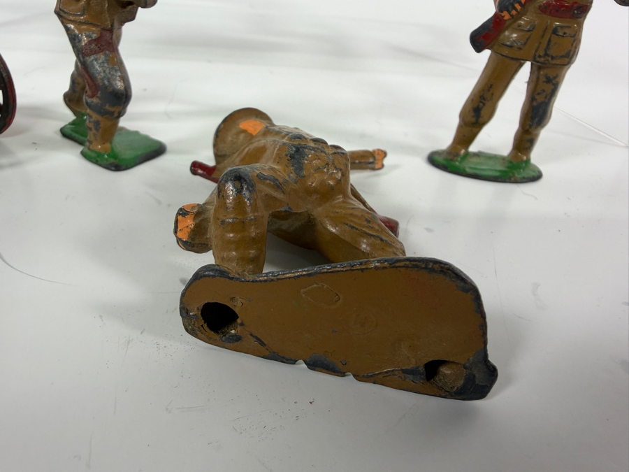 Just Added - Vintage World War I Metal Toy Soldiers Manufactured by Manoil and Barclay 1920s/30s with Several Gas Mask Soldiers 3'H [Photo 14]