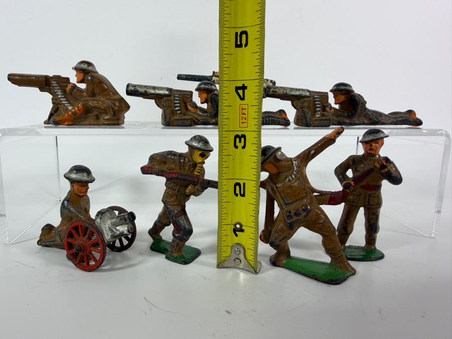 Just Added - Vintage World War I Metal Toy Soldiers Manufactured by Manoil and Barclay 1920s/30s with Several Gas Mask Soldiers 3'H [Photo 15]