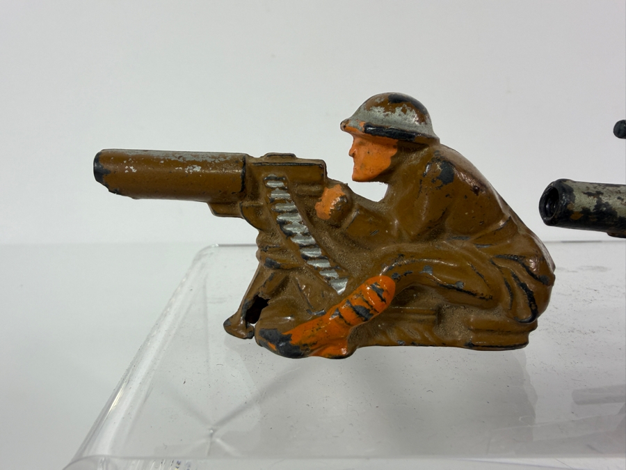 Just Added - Vintage World War I Metal Toy Soldiers Manufactured by Manoil and Barclay 1920s/30s with Several Gas Mask Soldiers 3'H [Photo 9]