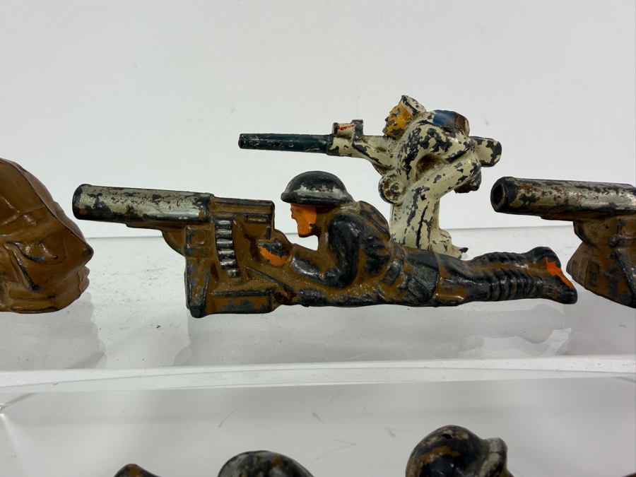 Just Added - Vintage World War I Metal Toy Soldiers Manufactured by Manoil and Barclay 1920s/30s with Several Gas Mask Soldiers 3'H [Photo 10]