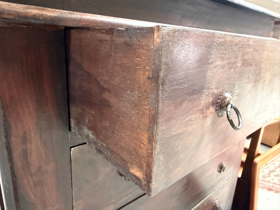 Just Added - Hand Carved Hardwood 4-Drawer Dresser Cabinet With Double Cabinet Door 36'W X 17'D X 60'H [Photo 15]