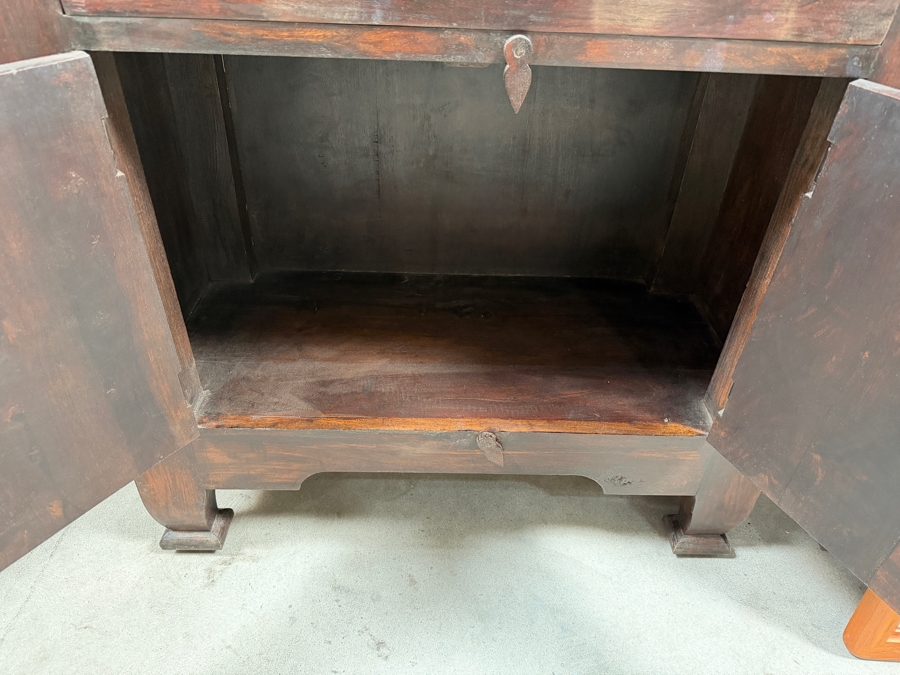 Just Added - Hand Carved Hardwood 4-Drawer Dresser Cabinet With Double Cabinet Door 36'W X 17'D X 60'H [Photo 14]
