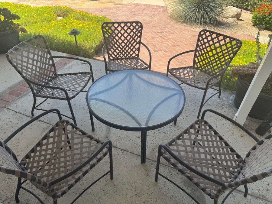 Just Added - Vintage Brown Jordan Tamiami Six Piece Patio Dining Set [Photo 3]