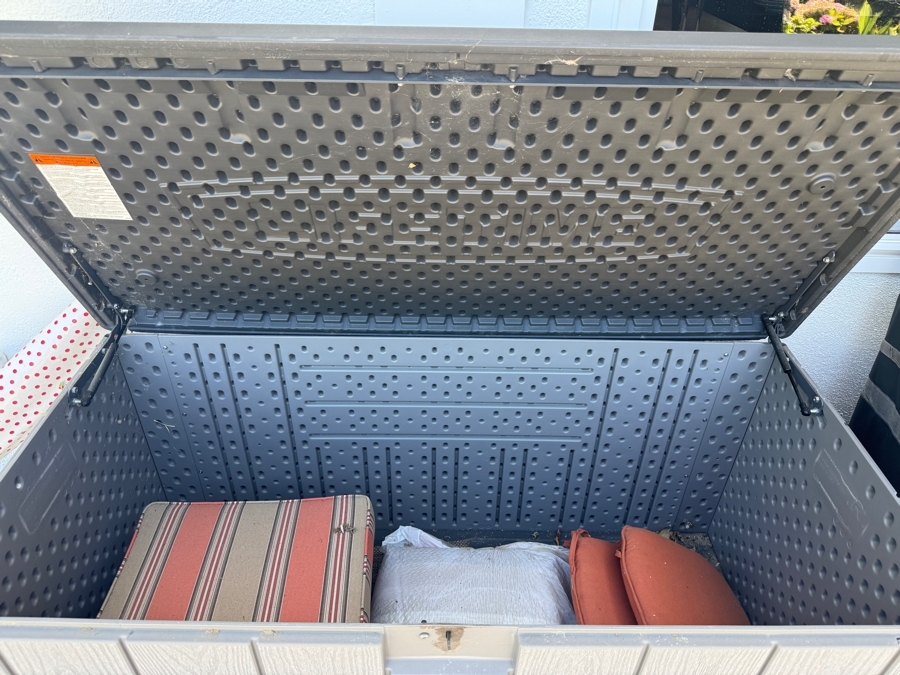 Just Added - Lifetime 150 Gallon Heavy Duty Outdoor Resin Storage Deck Box 60'W X 28'D X 28'H [Photo 3]
