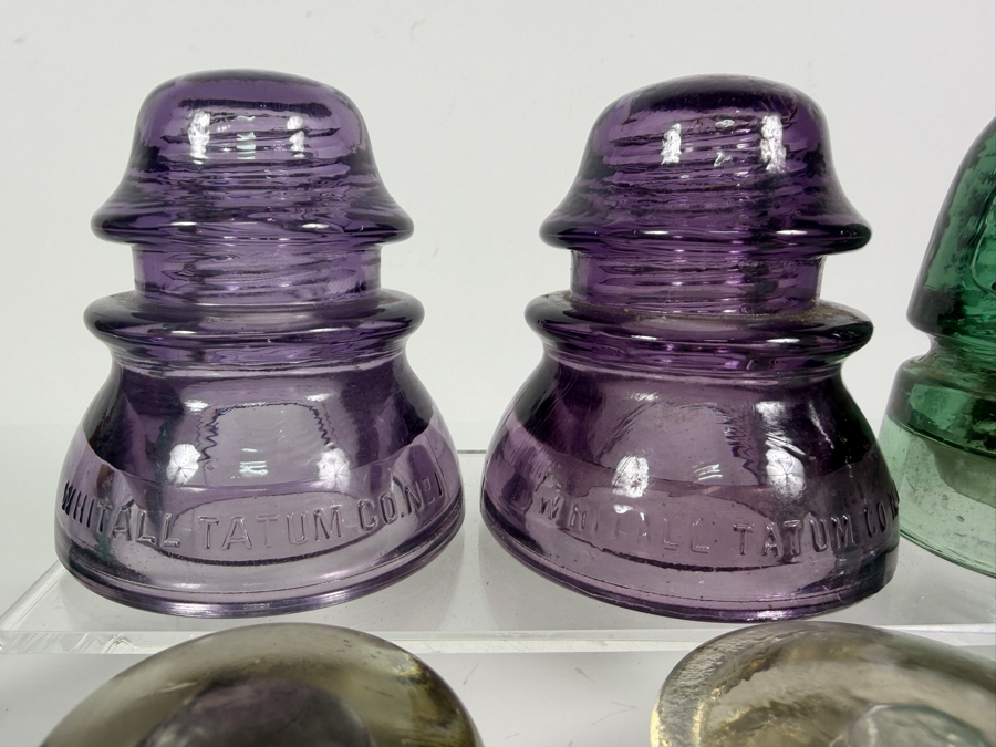 Just Added - Collection of (8) Vintage Glass Insulators [Photo 7]