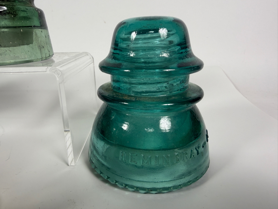 Just Added - Collection of (8) Vintage Glass Insulators [Photo 9]
